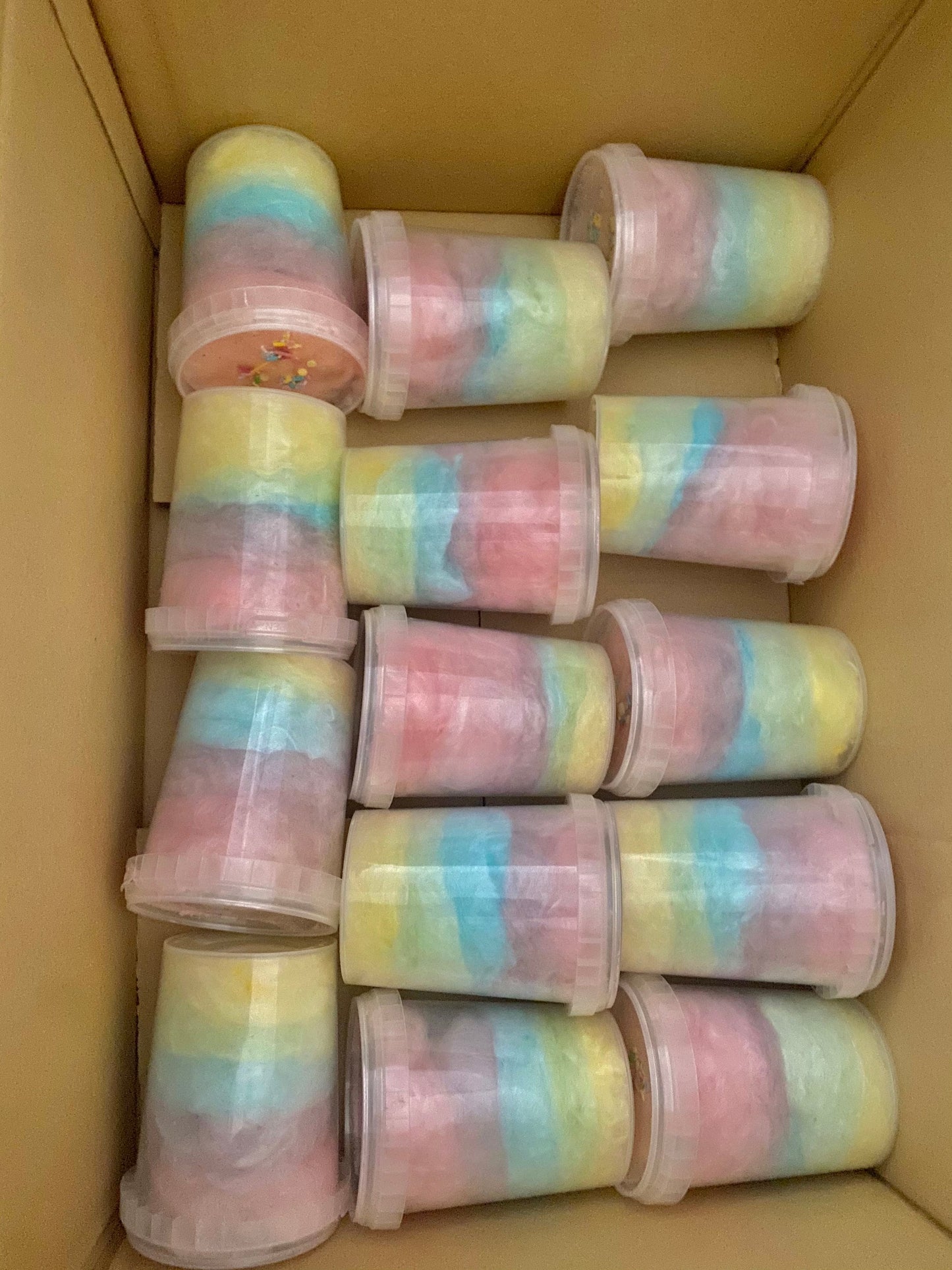 Mini Candy Floss Tubs, Party favours sweet treats